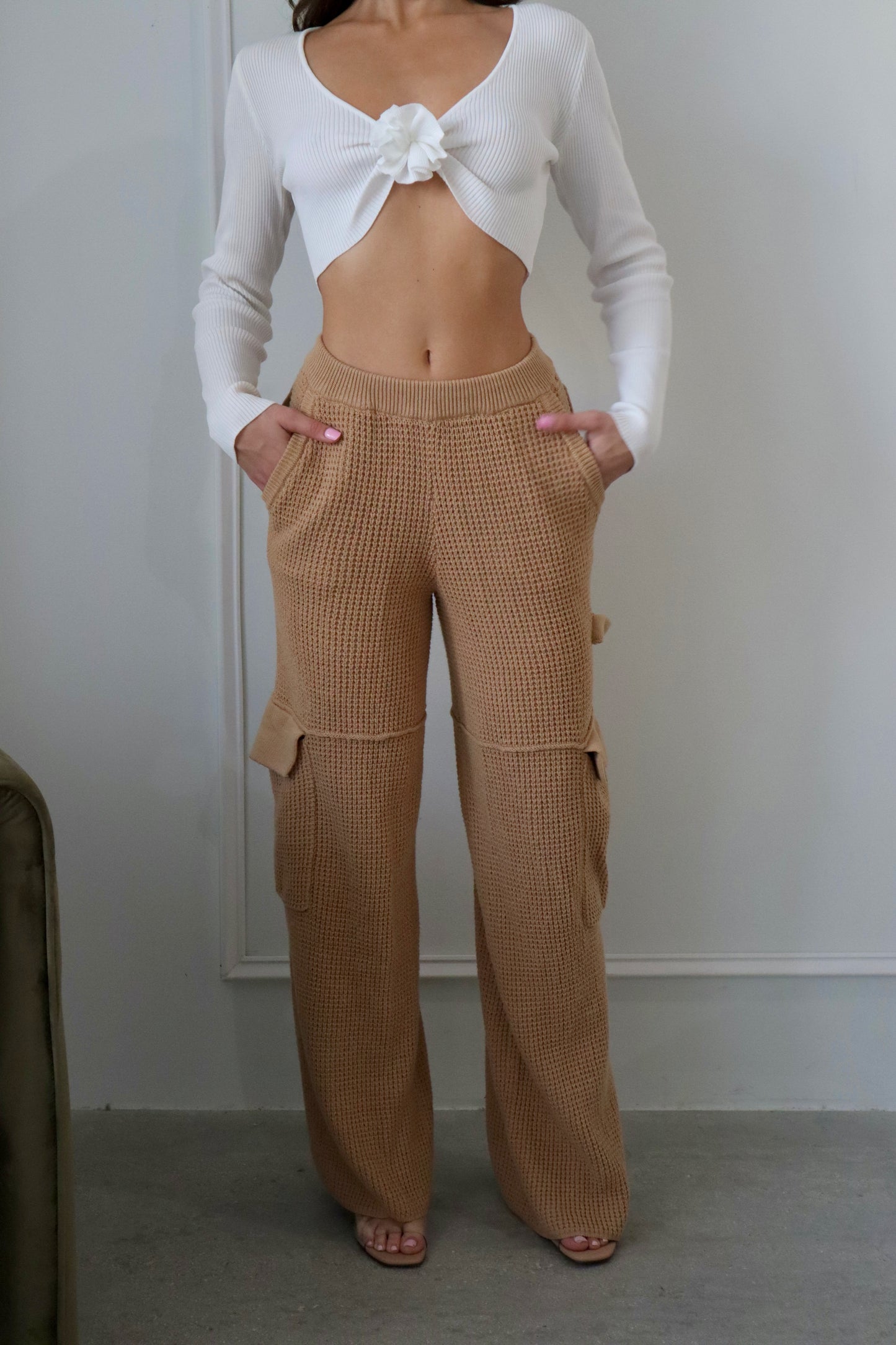 TEDDY CARGO KNIT PANTS